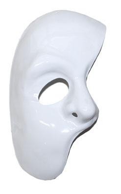 Maschera bianca plastica - in,