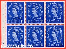 SG. 541. SB26. 1d ultramarine. Un cilindro come nuovo montato finemente " F3 no dot " B45019