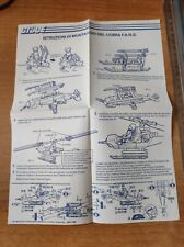 G.I. JOE ISTRUZIONI DI MONTAGGIO DEL COBRA F.A.N.G. foglio illustrativo ita 1987
