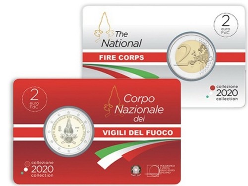Moneta euro vigili del fuoco - euro,