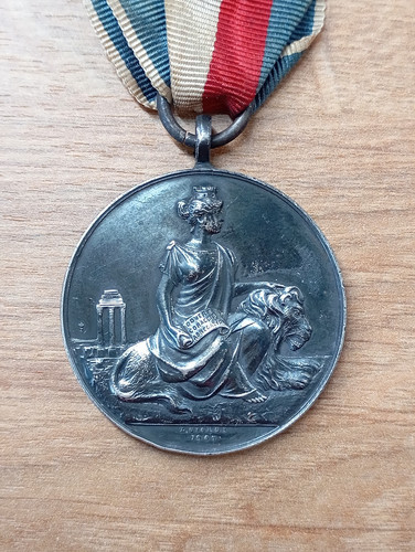 Medaglia argento merito di - medaglia, al