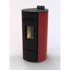 Stufa A Pellet Ad Aria Ventilata Round Arge 9 KW Bordeaux C-Line