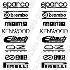 ADESIVI TECNICI SPONSOR KIT AUTO STICKERS VINILE CON APPLICATION TYPE