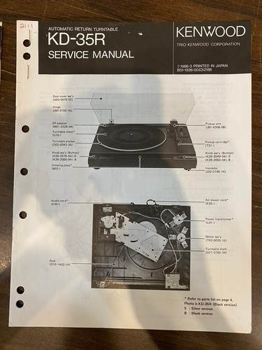 Kenwood 35r kd35r manuale - kenwood, kd-35r