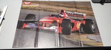 POSTER RUBENS BARRICHELLO - FERRARI F1-2000 SUL RETRO CALENDARIO GARE DEL 2000