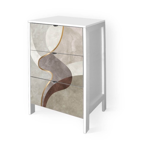 Cassettiera comodino bianco - cassettiera,