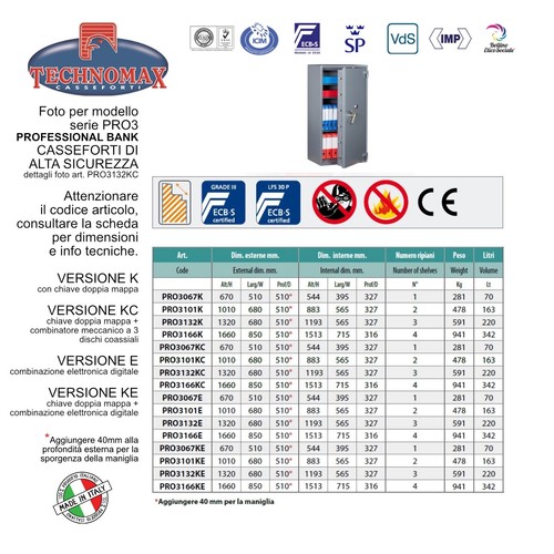 Cassaforte technomax alta - technomax,
