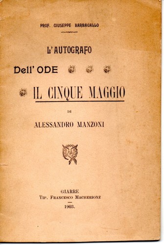 Barbagallo autografo - barbagallo, l'autografo