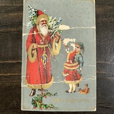 c1900 Cartolina Natale Babbo