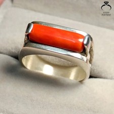Autentico anello corallo - , rosso