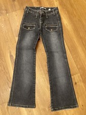 Pantaloni A Zampa Jeans Denim Tg.10-11 Anni