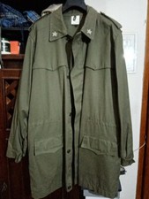 IMPERMEABILE GIACCONE MILITARE VINTAGE '90es TG.52 L  UNIFORME ESERCITO ITALIANO