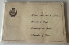 Ricordo Della Città Di Prato Cartoncini Tipo Cartoline Con Lamierine Fp Raro