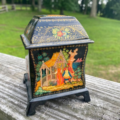 Hand painted square tall - painted,