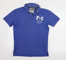 Polo blu cotone SETTANTADUE da uomo taglia S colletto