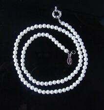 Collana girocollo in perle Naturale colore bianco,4-5 mm,da donna