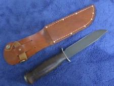 RARISSIMA CUSTODIA MILITARE USA WW2 ORIGINALE UTILITY COLTELLO PUGNALE E FODERO