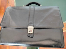 Rialto borsa uomo pelle nera - discrete condizioni - con tracolla e chiave