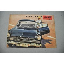 PROSPEKT BROCHURE DEPLIANT FORD TAUNUS 17 M POSTER FRANCESE MANCA UNA PAGINA