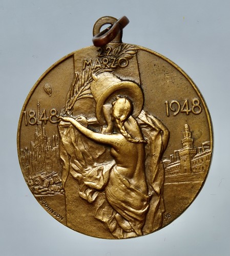 Italia medaglia 1848 1948 - italia,