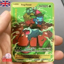 Pokemon Card FULL ART Venusaur  Pokemon Gold Metal Card - CARTA IN METALLO TCG
