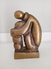 Scultura Stilizzata in Bronzo e Ottone
