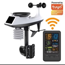 Stazione Meteorologica Solare Wi-Fi 7 in 1 Display TFT Sensore Esterno Wireless