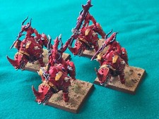Warhammer Chaos Daemons Bloodcrushers Of Khorne x03+01Blood Reaper metal painted
