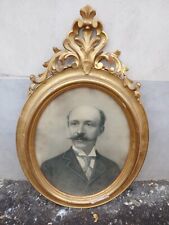 CORNICE OVALE DORATA CIMASA INTAGLIATA - LUIGI FILIPPO 800 EMILIA  DA RESTAURARE