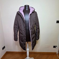 Brema Giacca Donna Invernale -L- Marrone/Lilla – cappuccio Calda, Elegante