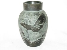 04I28 Antico Vaso IN Pietra Dura Marmo ? Epoca e Decorazioni Art Nouveau 1900