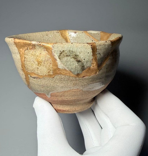 Kintsugi karatsu ware chawan - karatsu,
