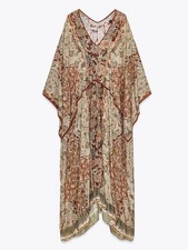 ZARA ABITO PAISLEY CAFTANO