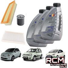Kit Tagliando Fiat 500 Panda Ford Ka 1.2 Benzina 3 Filtri + 3 LT Q8 10w40