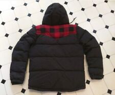 PENFIELD ROCKFORD PIUMINO IMBOTTITO GIACCA M NERO ROSSO CHECK BUFALO PLAID con cappuccio