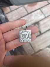 Portachiavi  Medaglia Ciondolo   arg. .800   COCA COLA  1977 Argento 50 Anni