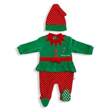 Tutina neonato natalizia Elfo