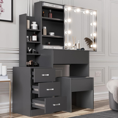 Comodino con specchio - comodino, e