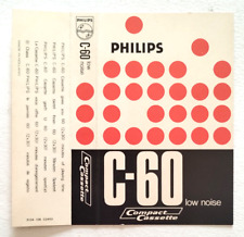 Inlay Philips C-60 C60 Copertina Mc Musicassetta Compact Cassette Vintage Usata