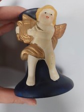 Portacandela blu con angelo