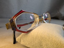 Cornici vintage anni 80 CASANOVA oro/multicolore mod. LC-54 Taglia 50/17 Made in Italy