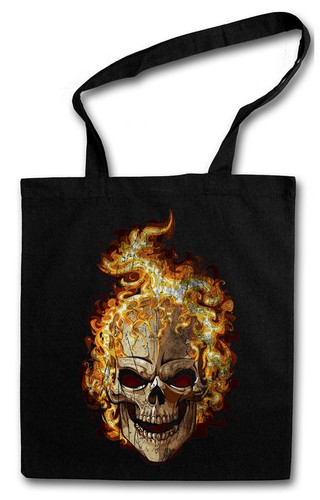 Burning skull shopper - skull,
