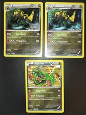 ?Lotto X3 Set Tesoro Dei Draghi  haxorus Stamp E Non 16/20 Rayquaza 11/20 Holo 