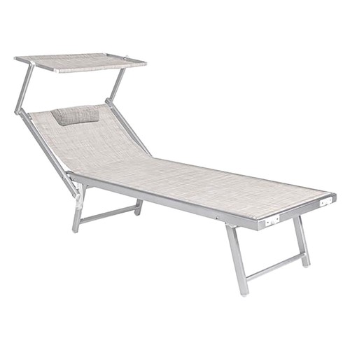 Lettino spiaggia con parasole - lettino,
