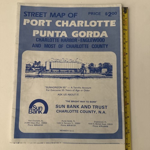 Mappa stradale vintage 1985