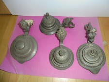 31284 4x alter Zinndeckel