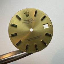 Rolex Date champagne gold dial for 34mm Vintage 1500 1501 Quadrante T swiss T