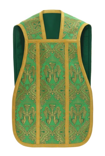 Pianeta verde con stola - pianeta,