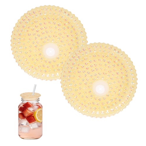 2pcs acrylic lids for glass