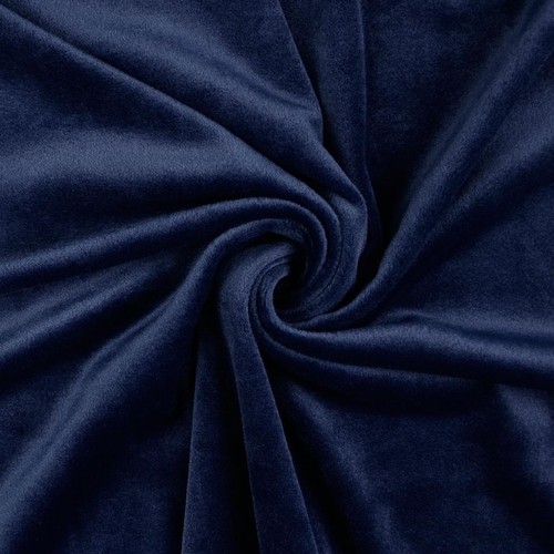 Tessuto velluto fleece blu - velluto,